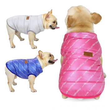 Fat dog clothes autumn winter cotton-padded clothes autumn winter alphabet cotton vest